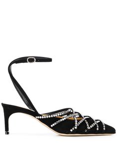 Giannico Daisy embellished-strap pumps