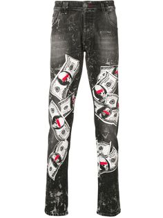 Philipp Plein прямые джинсы с изображением долларов