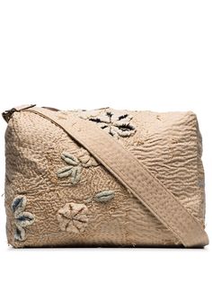 By Walid tapestry embroidered cotton messenger bag