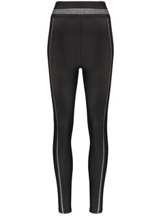 Adam Selman Sport crystal embellished performance leggings