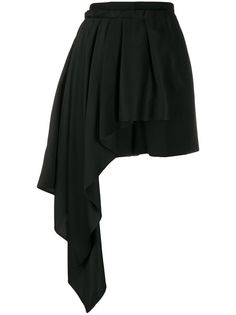 ALEXANDER MCQUEEN шорты асимметричного кроя с драпировкой