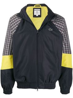 Lacoste Live спортивная куртка с клетчатыми рукавами