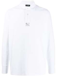 Raf Simons рубашка-поло с нашивкой-логотипом