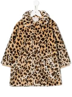 Tiny Cottons faux fur leopard print coat
