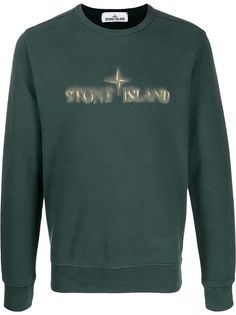 Stone Island толстовка с круглым вырезом и логотипом