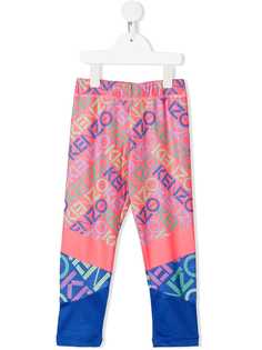 Kenzo Kids легинсы с контрастным логотипом