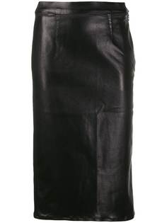 J Brand юбка миди с эффектом металлик