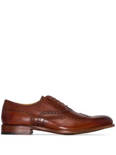 Grenson Brown Dylan hand painted brogues