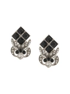 Dolce & Gabbana серьги с логотипом и стразами