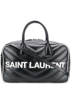 Saint Laurent стеганая дорожная сумка с логотипом