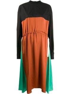 Plan C long sleeve turtleneck midi dress