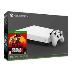 Игровая консоль MICROSOFT Xbox One X с 1ТБ памяти, игрой Red Dead Redemption 2, белый