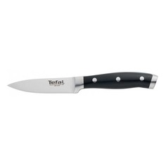 Нож Tefal Character K1410174, для чистки овощей и фруктов, 90мм, стальной, черный [2100109055]