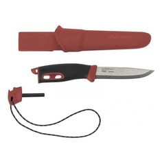 Нож MORAKNIV Companion Spark, разделочный, 104мм, стальной, черный/красный [13571]