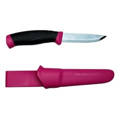 Нож MORAKNIV Companion, разделочный, 103мм, заточка прямая, стальной, малиновый [12157]
