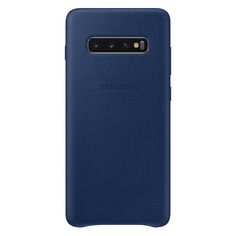 Чехол (клип-кейс) SAMSUNG Leather Cover, для Samsung Galaxy S10+, темно-синий [ef-vg975lnegru]