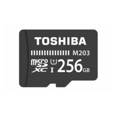 Карты памяти Карта памяти microSDXC UHS-I U1 TOSHIBA M203 256 ГБ, 100 МБ/с, Class 10, THN-M203K2560EA, 1 шт., переходник SD