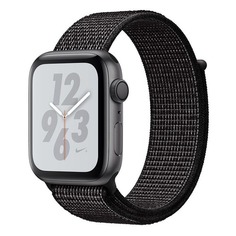 Смарт-часы APPLE Watch Series 4 Nike+, 44мм, темно-серый / черный [mu7j2/a]