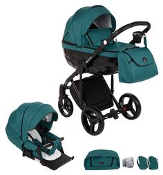 Коляска 2 в 1 Adamex Chantal, цвет: темно-бирюзовый