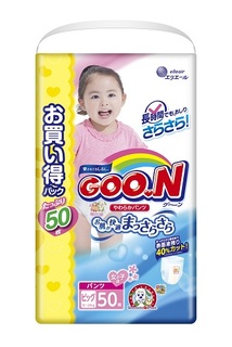 Подгузники-трусики Goon Jumbo Pack XL для девочек (12-20 кг) 50 шт. Goon.