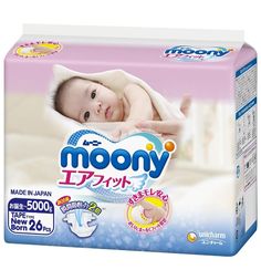 Подгузники Moony р. NB (0-5 кг) 26 шт.
