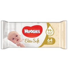 Салфетки Huggies «Elite Soft» влажные детские, 64 шт