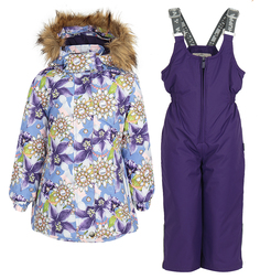 Комплект куртка/полукомбинезон Huppa Renely, цвет: фиолетовый