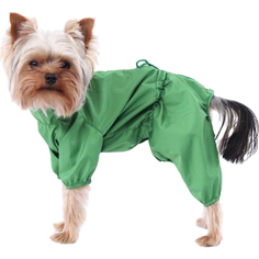 Дождевик для собак YORIKI Зеленый для мальчика S 20 см