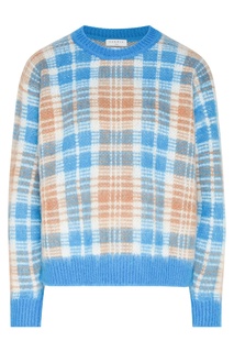 Голубой джемпер в клетку Sandro