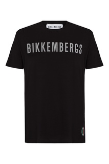 Черная футболка с контрастным логотипом Dirk Bikkembergs