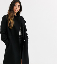 Черное строгое пальто ASOS DESIGN Petite
