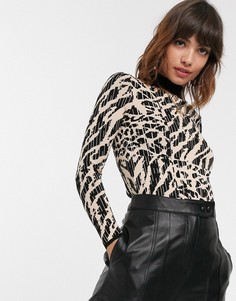 Водолазка со звериным принтом River Island