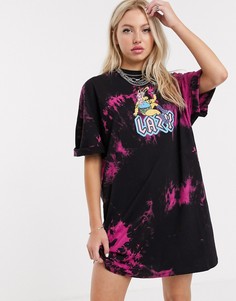 Платье-футболка с логотипом и принтом тай-дай Lazy Oaf