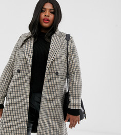 Строгое пальто в клетку Vero Moda Curve