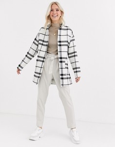 Куртка в клетку с поясом JDY