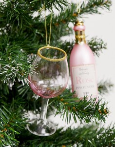 Новогоднее украшение в виде бутылки вина Sass & Belle