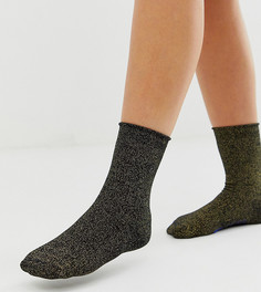 Хлопковые черные носки с золотистыми блестками Birkenstock