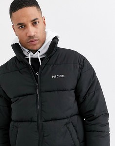 Черная дутая куртка Nicce