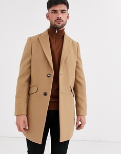 Пальто верблюжьего цвета Burton Menswear