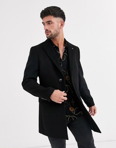 Черное пальто Burton Menswear