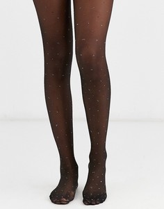 Колготки в горошек с эффектом металлик ASOS DESIGN