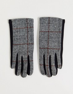 Кожаные перчатки в клетку Boardmans Eva
