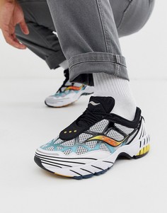 Серебристые кроссовки Saucony Grid Web