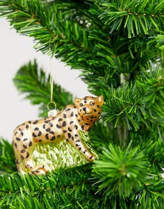Новогоднее елочное украшение в виде фигурки леопарда Sass & Belle