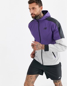 Фиолетовая куртка для бега New Balance Velocity