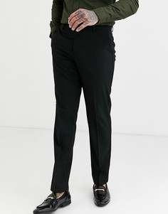 Черные строгие узкие брюки Burton Menswear