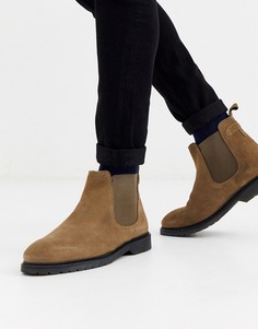 Серо-коричневые ботинки челси Burton Menswear