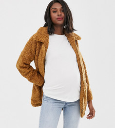 Многофункциональное пальто для беременных из искусственного меха Mamalicious Mama.Licious