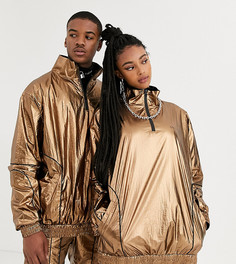 Комбинируемая куртка бронзового цвета в стиле унисекс COLLUSION