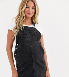 Черный джинсовый сарафан ASOS DESIGN Maternity